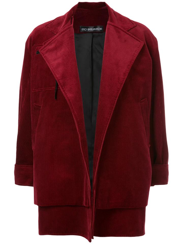 Nino Babukhadia Oversized Double Breasted Jacket - Red