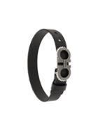 Salvatore Ferragamo Double Gancini Bracelet - Black