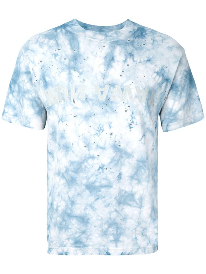 Satisfy Distressed Tie-die T-shirt - Blue