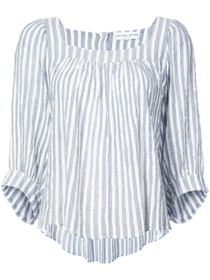 Apiece Apart Khadi Striped Blouse - White