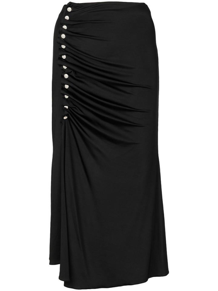 Paco Rabanne Ruched Skirt - Black