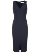 Likely V-neck Fitted Dress, Women's, Size: 4, Blue, Rayon/polyester/spandex/elastane