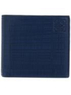 Loewe Patterned Logo Embossed Wallet - Blue