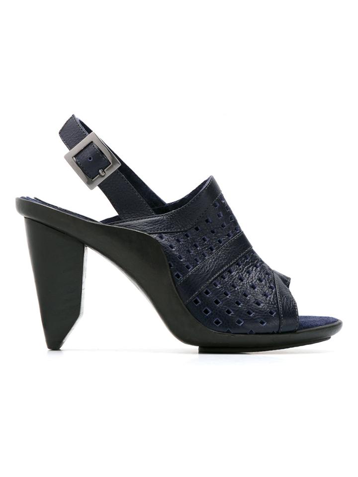 Mara Mac Laser Cut Sandals - Blue