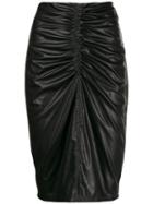 8pm Leather Look Pencil Skirt - Black