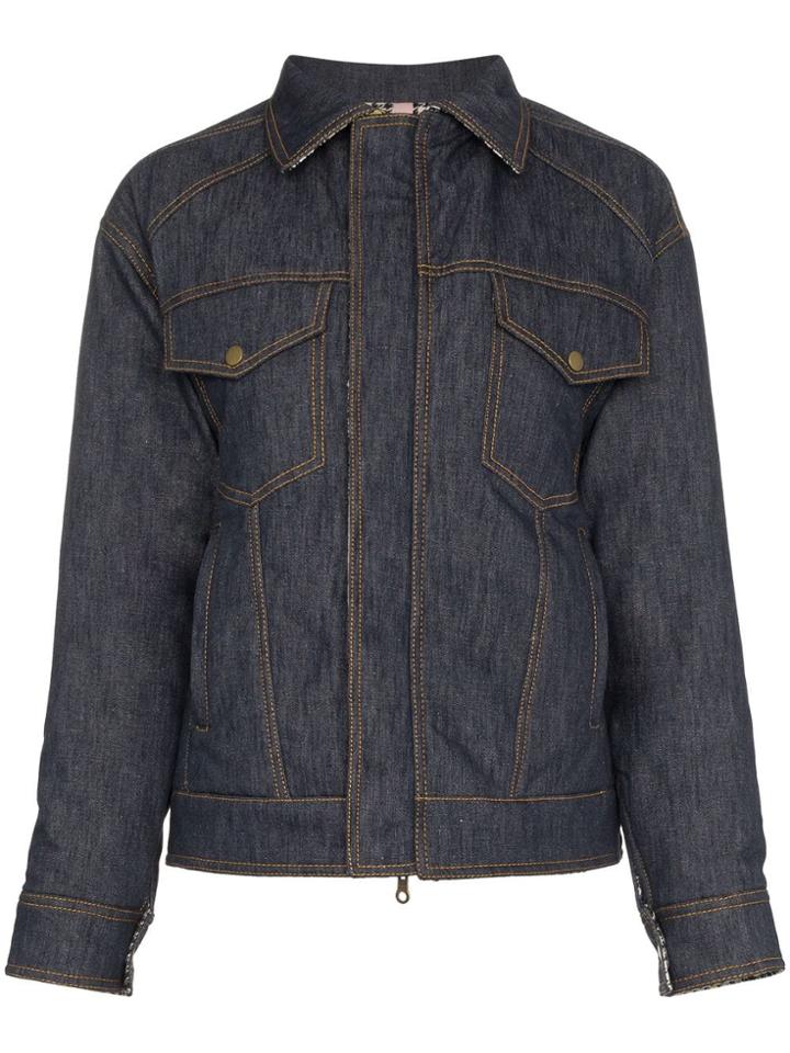 Rosie Assoulin Reversible Wool Puffer Jacket - Blue