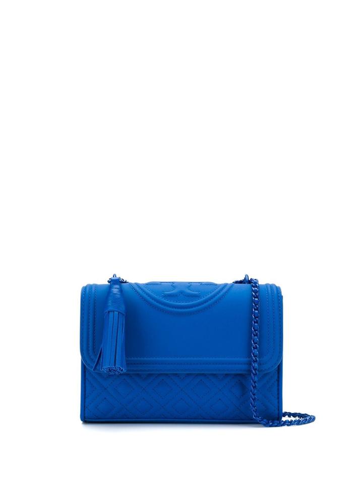 Tory Burch Flemming Matte Shoulder Bag - Blue