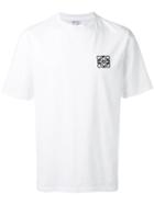 Loewe Logo Embroidered T-shirt, Men's, Size: Large, White, Cotton