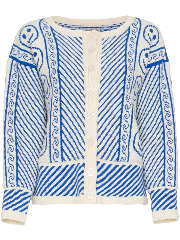 Ashley Williams Hannah Wool Cardigan - Blue