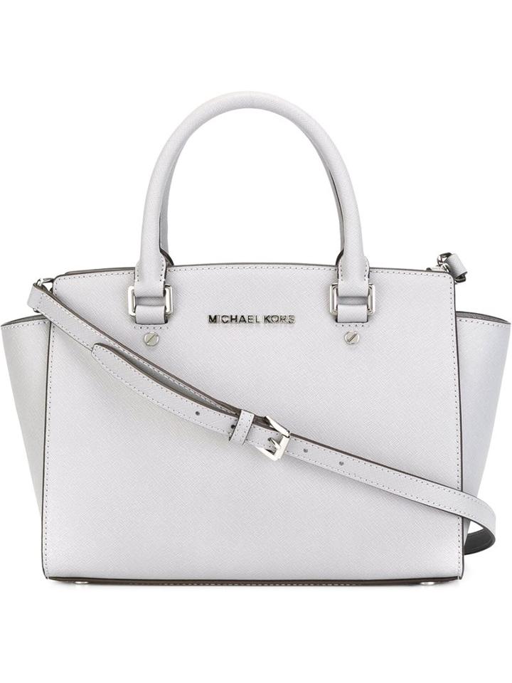 Michael Michael Kors 'selma' Tote, Women's, Grey, Leather