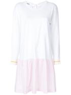 Miu Miu Pinstripe Detail Dress - White