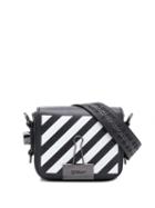 Off-white Black And White Diagonal Stripe Baby Leather Shoulder Bag
