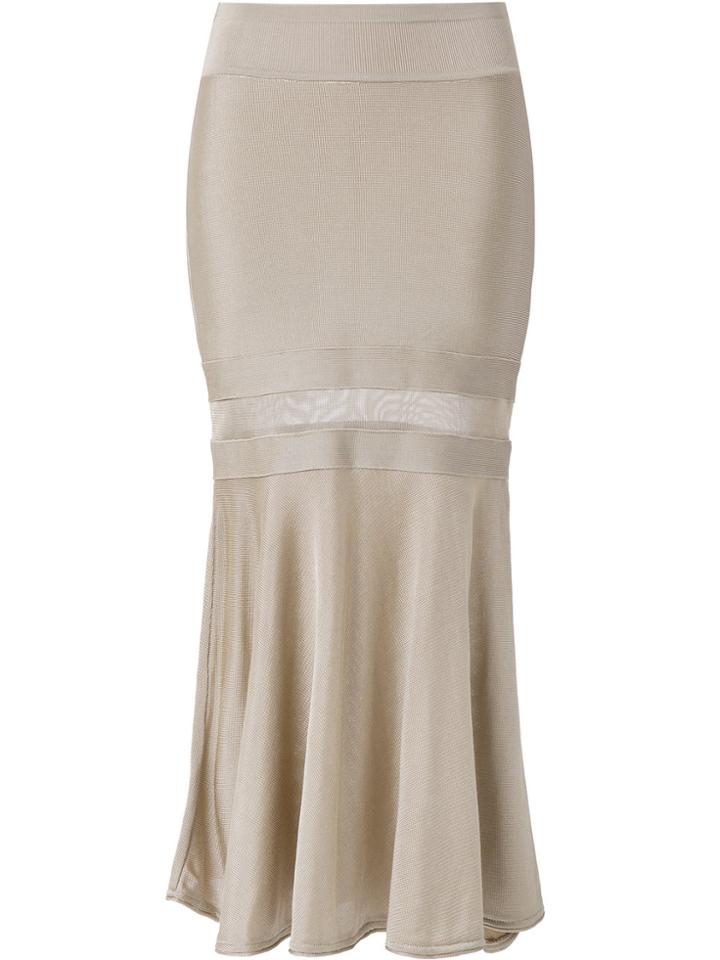 Andrea Bogosian Knitted Midi Skirt - Nude & Neutrals