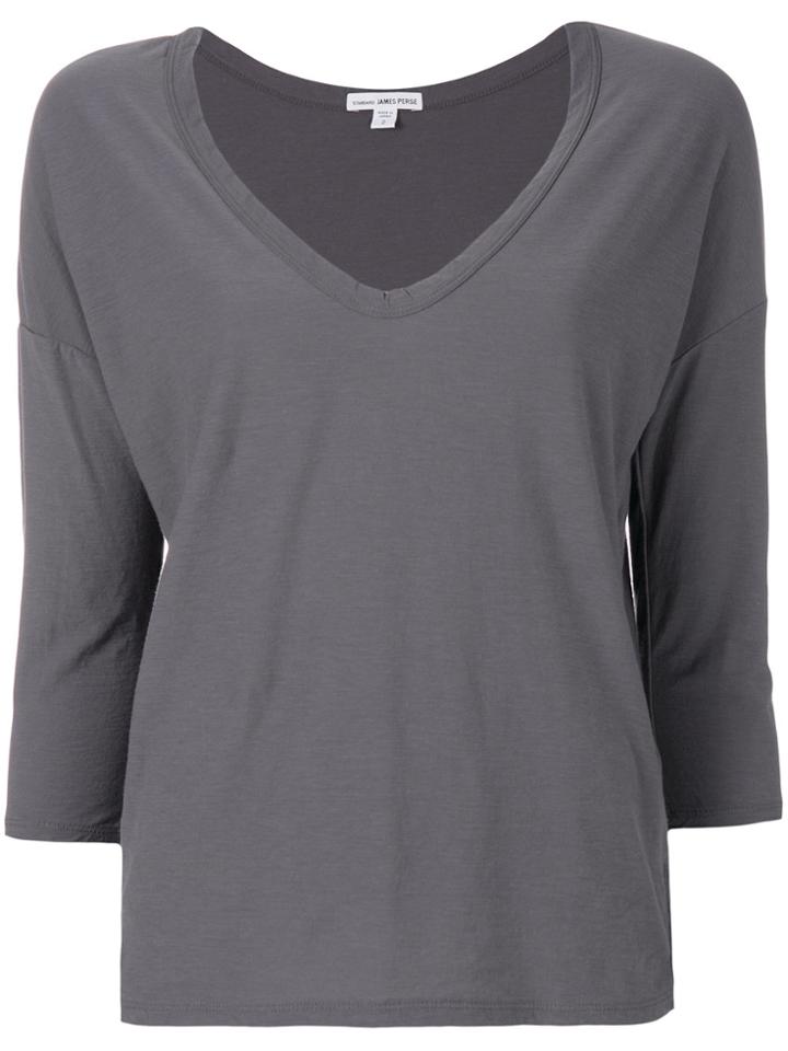James Perse Scoop Neck T-shirt - Grey