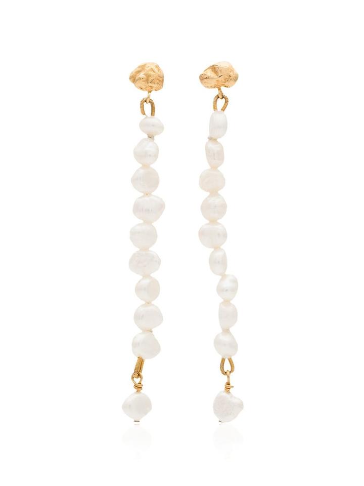 Holly Ryan Pearl Meteor Drop Earrings - White