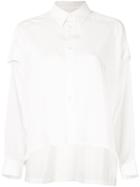 Ujoh Cut Out Sleeves Shirt - White
