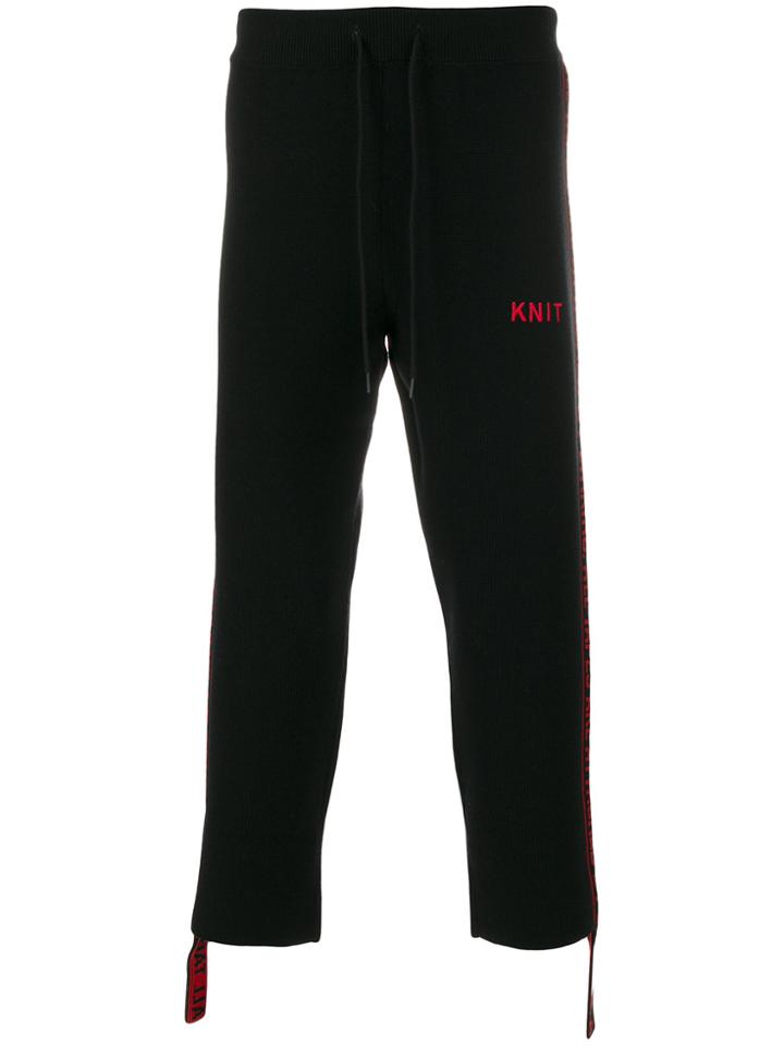 Doublet Fine Knit Sweatpants - Black