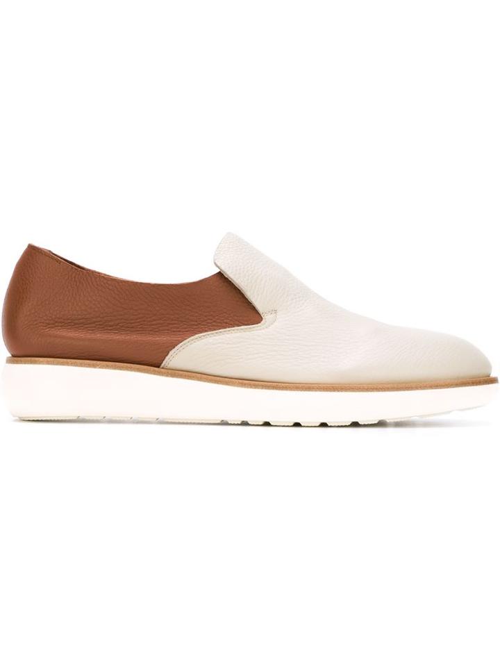 Giorgio Armani Slip On Boat Shoes, Men's, Size: 11, Brown, Rubber/deer Skin/leather