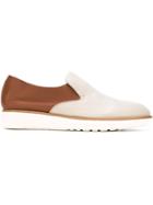 Giorgio Armani Slip On Boat Shoes, Men's, Size: 11, Brown, Rubber/deer Skin/leather
