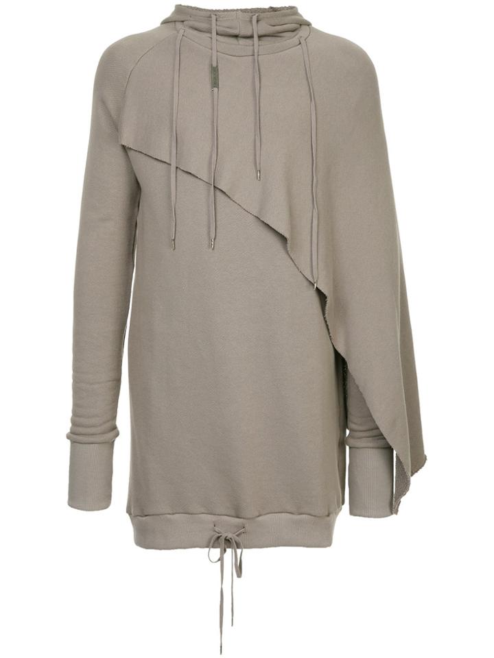 Army Of Me Layered Hoodie - Grey