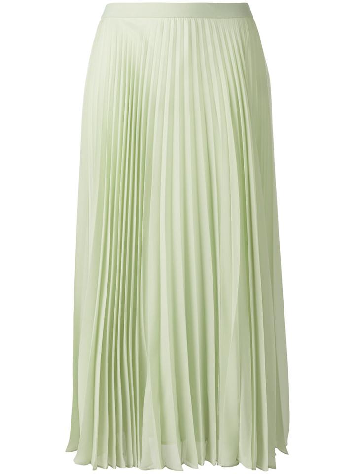 Maison Margiela - Pleated Midi Skirt - Women - Silk/acetate/viscose/polyimide - 40, Green, Silk/acetate/viscose/polyimide