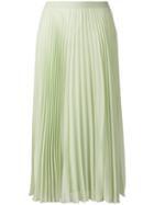 Maison Margiela - Pleated Midi Skirt - Women - Silk/acetate/viscose/polyimide - 40, Green, Silk/acetate/viscose/polyimide