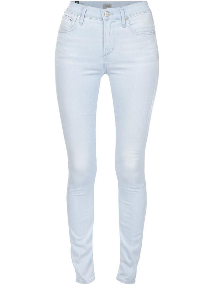 Citizens Of Humanity Slim Fit Trousers, Women's, Size: 25, White, Cotton/spandex/elastane