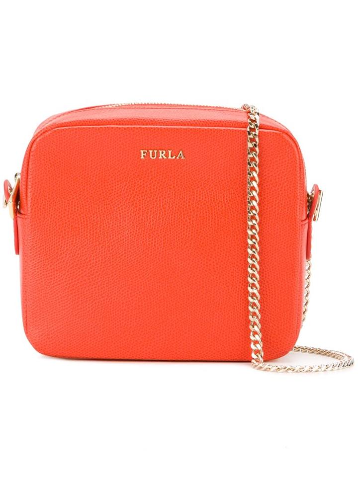 Furla Chain Strap Shoulder Bag, Women's, Yellow/orange