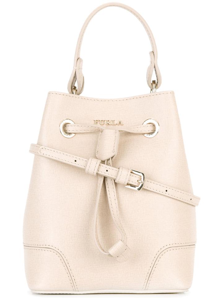 Furla - Small Bucket Tote Bag - Women - Calf Leather - One Size, Women's, Nude/neutrals, Calf Leather
