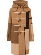 Burberry Panelled Duffle Coat - Brown