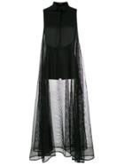 Olympiah Sheer Panels Dress - Black