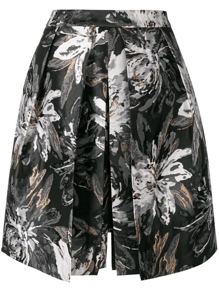 Steffen Schraut Floral Print Skirt - Black
