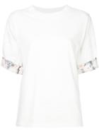 Mm6 Maison Margiela Roll-up Sleeve T-shirt - White