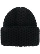 Inverni Chunky Knit Hat - Black