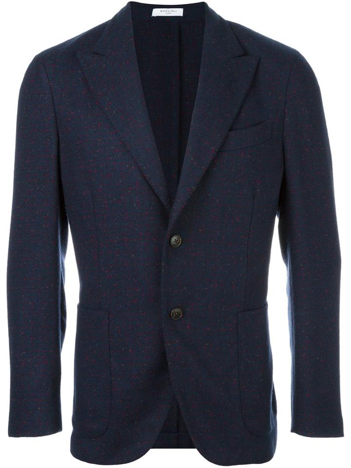 Boglioli Flocked Peaked Lapel Blazer