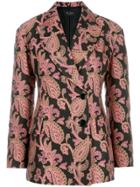 Etro Paisley Wrap Front Blazer - Black