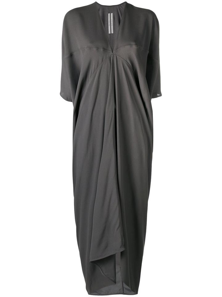 Rick Owens - Draped Batwing Dress - Women - Acetate/viscose - 40, Grey, Acetate/viscose