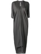 Rick Owens - Draped Batwing Dress - Women - Acetate/viscose - 40, Grey, Acetate/viscose