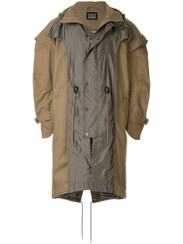 Fengchen Wang Layered Two-tone Parka - Brown