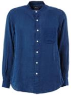 Blue Blue Japan Band Collar Shirt, Men's, Size: M, Cotton/linen/flax