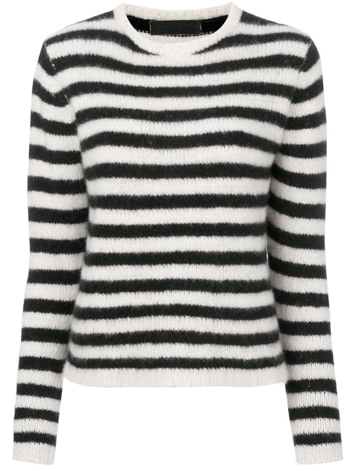 The Elder Statesman Striped Cashmere Jumper - Black