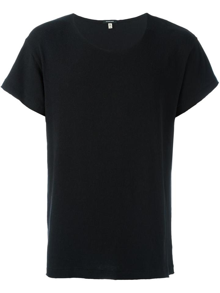R13 Scoop Neck T-shirt, Adult Unisex, Size: Small, Black, Cotton/spandex/elastane