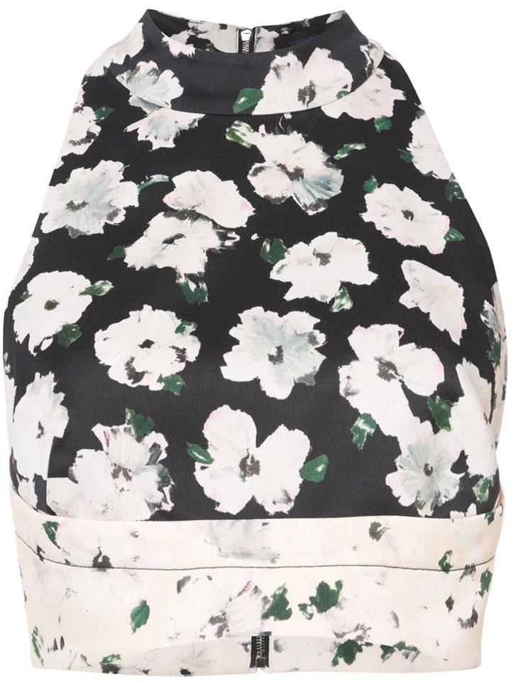Proenza Schouler Floral Crop Top - Pink & Purple