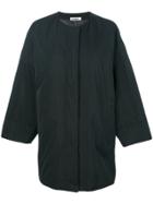 Jil Sander Down Filled Collarless Coat - Black