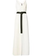 Derek Lam Belted Dress, Women's, Size: 38, White, Viscose