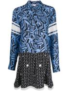 Chloé Multi-pattern Dress - Blue