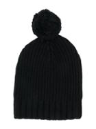 Bonpoint Teen Pompom Beanie - Black