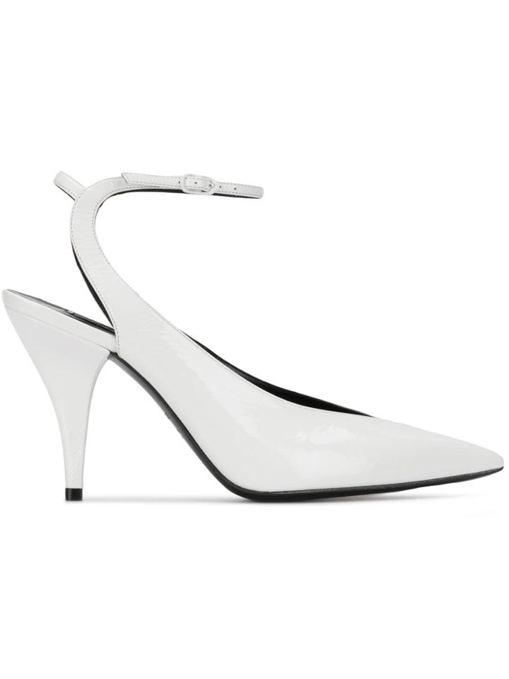 Casadei Pointed Toe Mules - White