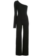 Plein Sud - One Shoulder Jumpsuit - Women - Spandex/elastane/viscose - 38, Black, Spandex/elastane/viscose