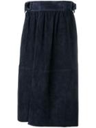Joseph Belted Wrap Skirt - Blue